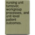 Nursing Unit Turnover, Workgroup Processes, And Unit-Level Patient Outcomes.