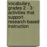 Vocabulary, Grades 2 - 3: Activities That Support Research-Based Instruction by Starin W. Lewis
