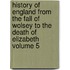 History of England from the Fall of Wolsey to the Death of Elizabeth Volume 5
