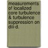 Measurements Of Localized Core Turbulence & Turbulence Suppression On Diii-D.