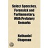 Select Speeches, Forensick and Parliamentary Volume 2; With Prefatory Remarks