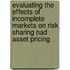 Evaluating the Effects of Incomplete Markets on Risk Sharing Nad Asset Pricing