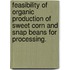 Feasibility Of Organic Production Of Sweet Corn And Snap Beans For Processing.