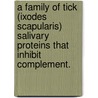 A Family Of Tick (Ixodes Scapularis) Salivary Proteins That Inhibit Complement. door Katharine Rose Tyson