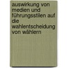 Auswirkung von Medien und Führungsstilen auf die Wahlentscheidung von Wählern door Marc Oliver Stallony