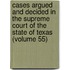 Cases Argued and Decided in the Supreme Court of the State of Texas (Volume 55)