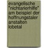 Evangelische "Nichtarierhilfe" am Beispiel der Hoffnungstaler Anstalten Lobetal