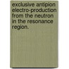 Exclusive Antipion Electro-Production From The Neutron In The Resonance Region. door Jixie Zhang