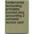 Fundamental Accounting Principles Connect Plus Accounting 2 Semester Access Card