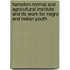 Hampton Normal and Agricultural Institute and Its Work for Negro and Indian Youth