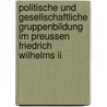 Politische Und Gesellschaftliche Gruppenbildung Im Preussen Friedrich Wilhelms Ii door Ulrich Herrmann