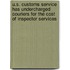 U.S. Customs Service Has Undercharged Couriers for the Cost of Inspector Services