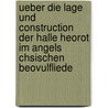 Ueber Die Lage Und Construction Der Halle Heorot Im Angels Chsischen Beovulfliede door Moriz Heyne