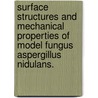 Surface Structures And Mechanical Properties Of Model Fungus Aspergillus Nidulans. by Liming Zhao