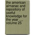the American Almanac and Repository of Useful Knowledge for the Year ..., Volume 25