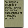 Catalogues, Courses of Study, Reports and Similar Publications of the Public Schools by Ind Board of School Richmond