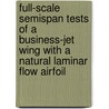 Full-Scale Semispan Tests of a Business-Jet Wing with a Natural Laminar Flow Airfoil door United States Government