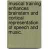 Musical Training Enhances Brainstem And Cortical Representation Of Speech And Music. door Gabriella Andrea Musacchia