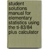 Student Solutions Manual For Elementary Statistics Using The Ti-83/84 Plus Calculator