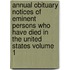Annual Obituary Notices of Eminent Persons Who Have Died in the United States Volume 1