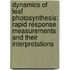 Dynamics Of Leaf Photosynthesis: Rapid Response Measurements And Their Interpretations