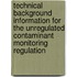 Technical Background Information for the Unregulated Contaminant Monitoring Regulation