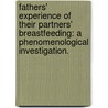 Fathers' Experience Of Their Partners' Breastfeeding: A Phenomenological Investigation. by Jojean M. Demaa