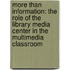 More Than Information: The Role of the Library Media Center in the Multimedia Classroom