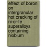 Effect of Boron on Intergranular Hot Cracking of Ni-Cr-Fe Superalloys Containing Niobium door United States Government