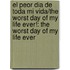 El Peor Dia de Toda Mi Vida/The Worst Day Of My Life Ever!: The Worst Day Of My Life Ever