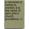 A Memorial of Nathan B. Crocker, D.D; Late Rector of Saint John's Church, Providence, R.I. door Richard Bache Duane
