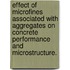 Effect Of Microfines Associated With Aggregates On Concrete Performance And Microstructure.