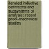 Iterated Inductive Definitions and Subsystems of Analysis: Recent Proof-Theoretical Studies