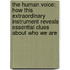 The Human Voice: How This Extraordinary Instrument Reveals Essential Clues About Who We Are
