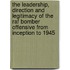 The Leadership, Direction And Legitimacy Of The Raf Bomber Offensive From Inception To 1945