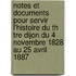 Notes Et Documents Pour Servir L'Histoire Du Th Tre Dijon Du 4 Novembre 1828 Au 25 Avril 1887