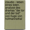 Claudio - Leben eines Toten. Analyse des Dramas "Der Tor und der Tod" von Hugo von Hofmannsthal door Claudia Zundel