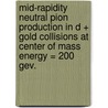 Mid-Rapidity Neutral Pion Production In D + Gold Collisions At Center Of Mass Energy = 200 Gev. door Steven Michael Guertin