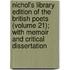 Nichol's Library Edition Of The British Poets (Volume 21); With Memoir And Critical Dissertation