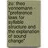 Zu: Theo Vennemann - "Preference laws for syllable structure and the explanation of sound change"