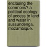 Enclosing The Commons? A Political Ecology Of Access To Land And Water In Sussundenga, Mozambique. door Michael Madison Walker