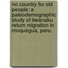 No Country For Old People: A Paleodemographic Study Of Tiwanaku Return Migration In Moquegua, Peru. door Sarah Irmelin Baitzel