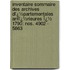 Inventaire Sommaire Des Archives Dï¿½Partementales Antï¿½Rieures Ï¿½ 1790: Nos. 4902 - 5863