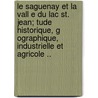 Le Saguenay Et La Vall E Du Lac St. Jean; Tude Historique, G Ographique, Industrielle Et Agricole .. door Buies Arthur 1840-1901