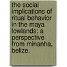 The Social Implications Of Ritual Behavior In The Maya Lowlands: A Perspective From Minanha, Belize. door Sonja Andrea Schwake