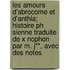 Les Amours D'abrocome Et D'anthia; Histoire Ph Sienne Traduite De X Nophon Par M. J**, Avec Des Notes