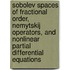 Sobolev Spaces of Fractional Order, Nemytskij Operators, and Nonlinear Partial Differential Equations