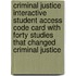 Criminal Justice Interactive Student Access Code Card With Forty Studies That Changed Criminal Justice