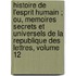 Histoire De L'Esprit Humain ; Ou, Memoires Secrets Et Universels De La Republique Des Lettres, Volume 12