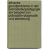Ethische Grundprobleme in der Behindertenpädagogik am Beispiel von pränataler Diagnostik und Abtreibung door Maria Weininger